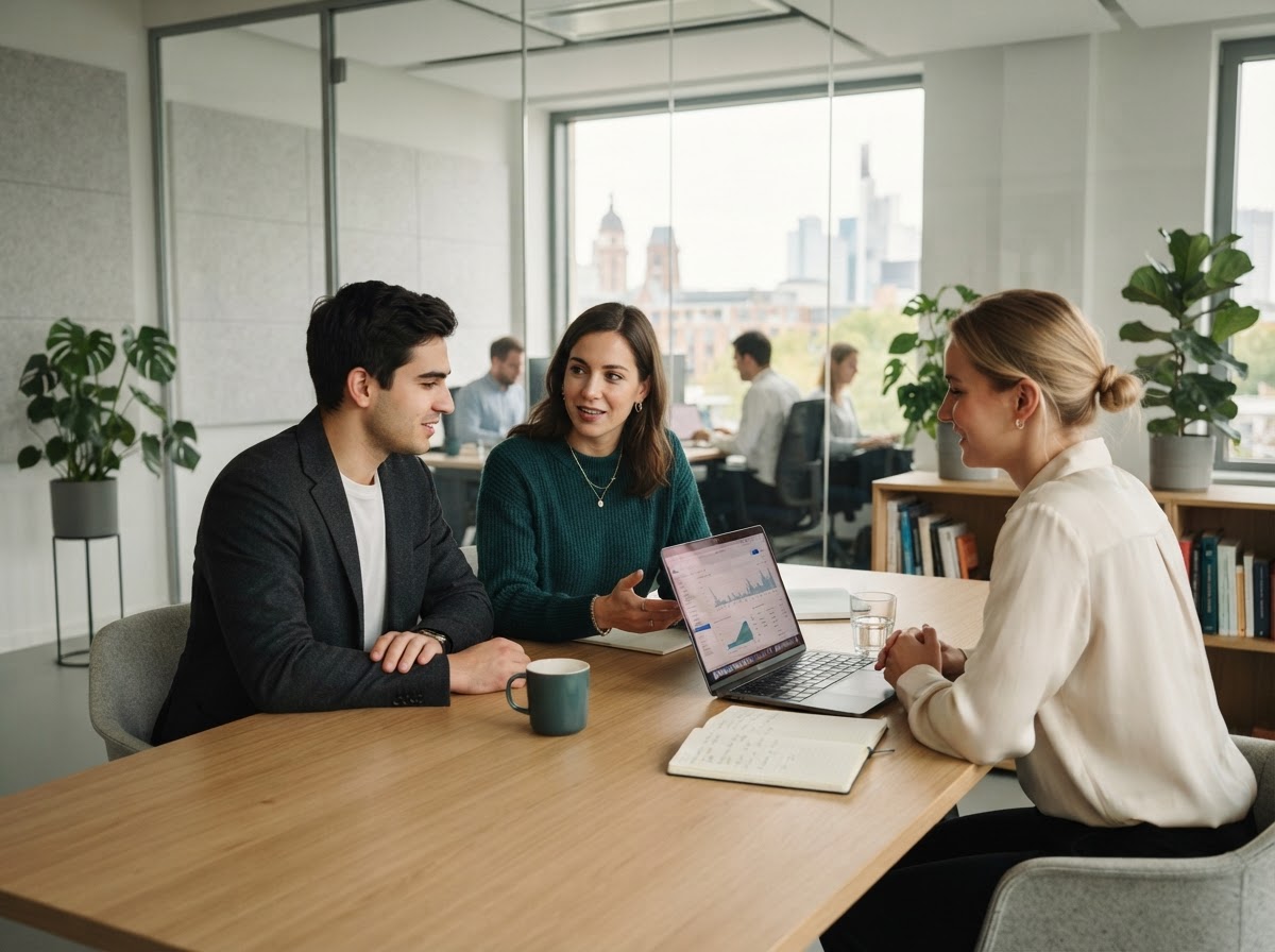 Eichoenraum Team bei der Analyse von Finanzdaten für Kapitalerhalt